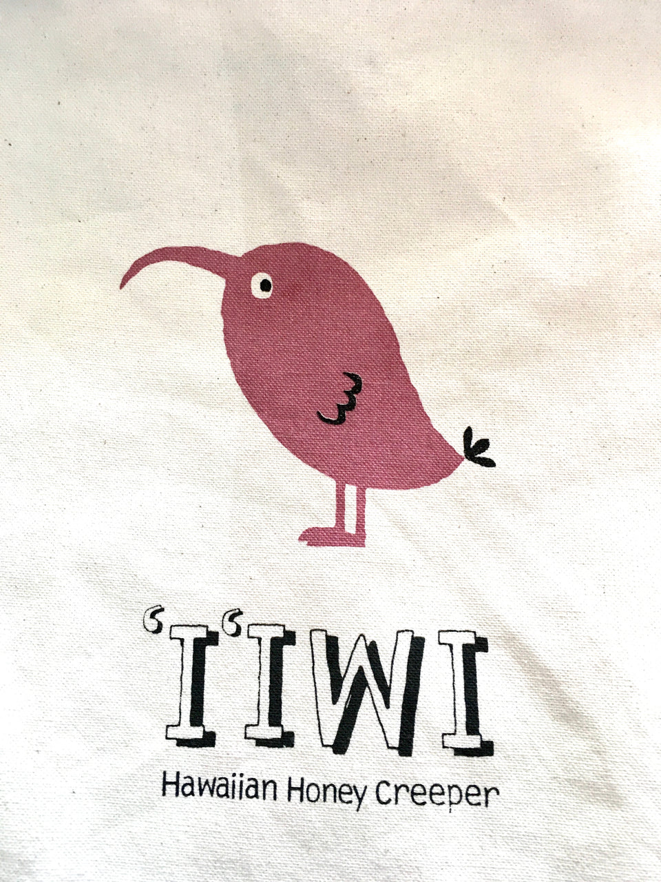 ‘I’Iwi (Honeycreeper)Tote - Includes free delivery on Oahu