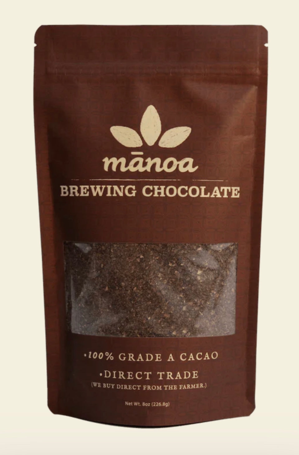 front of manoa brewing chocolate bag