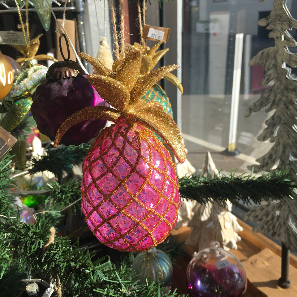 Glass Pineapple Ornament