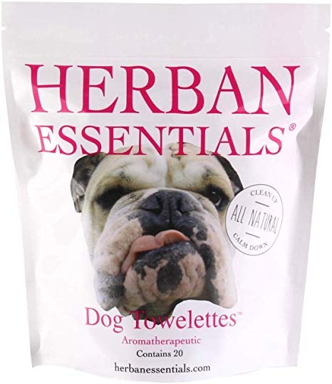 Bag of Dog towelettes by Herban Essentials