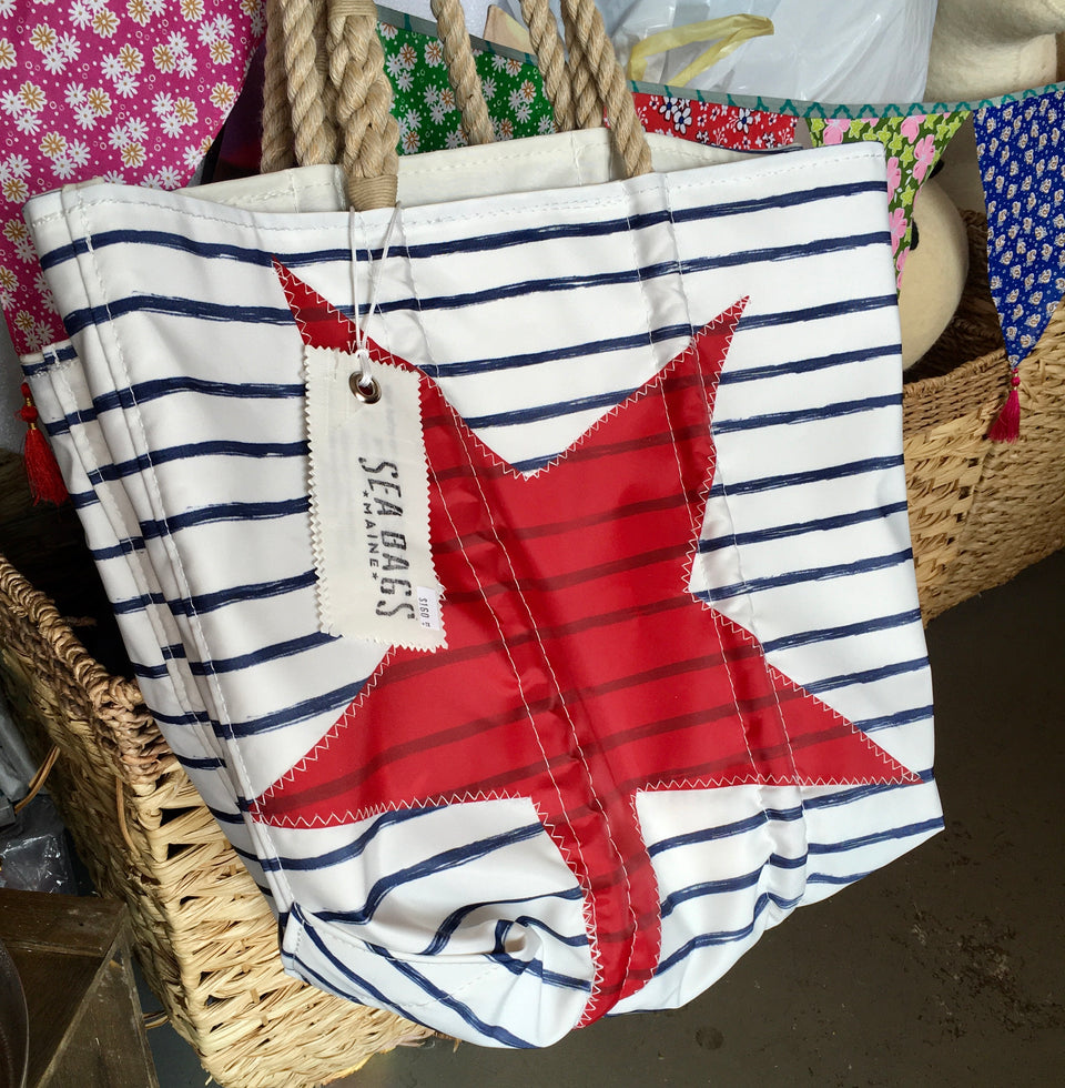 Red Star and stripe tote - includes free delivery on Oahu tote