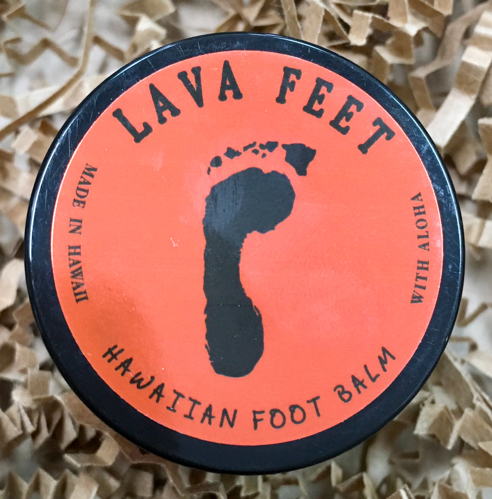 close up of lava feet foot balm