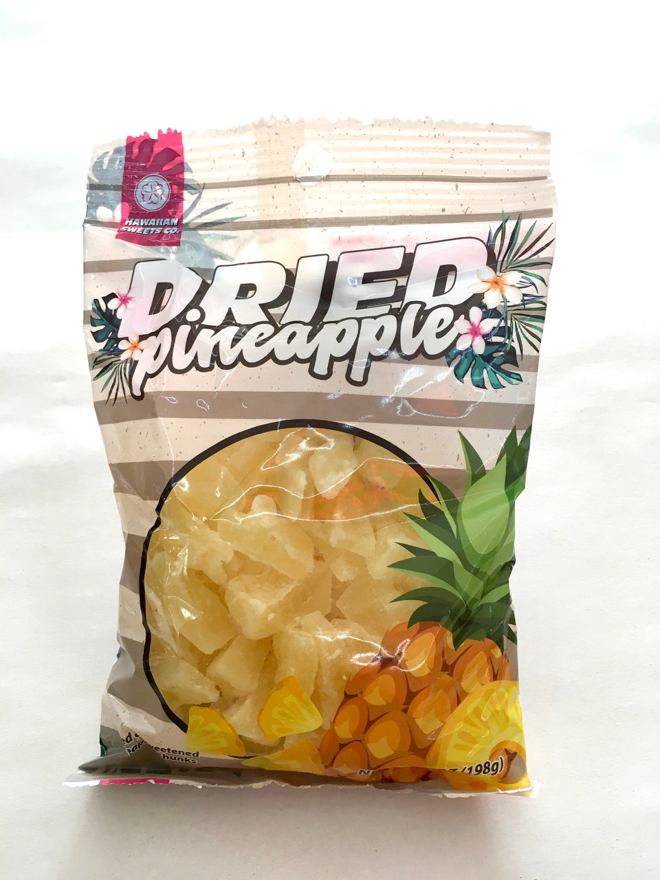 shows package of Dried Pineapple 