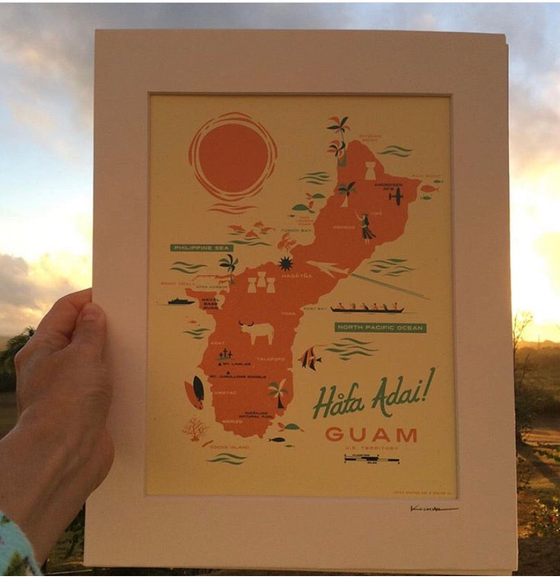 Nick Kuchar - 8x10 Guam Matted Screen Print